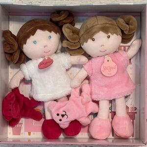 Jolijou Paris Rose & Blanche Soft Pink Dolls NEW IN BOX Doudou et Compagnie
